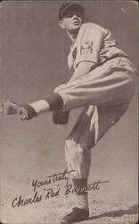 Charles 'Red' Barrett Baseball Pitcher Portrait Arcade Card