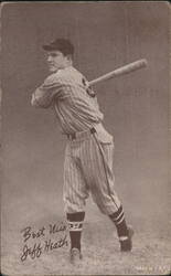 Jeff Heath Baseball Player Batting Stance Autographed Arcade Card