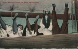 Going Sailing—When the Boom swings over. Postcard