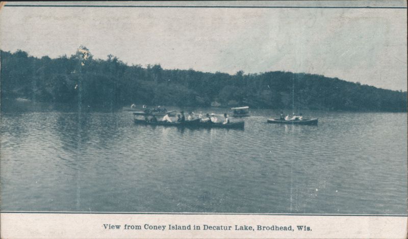 Coney Island, Decatur Lake, Brodhead, WI - Boating Scene Wisconsin
