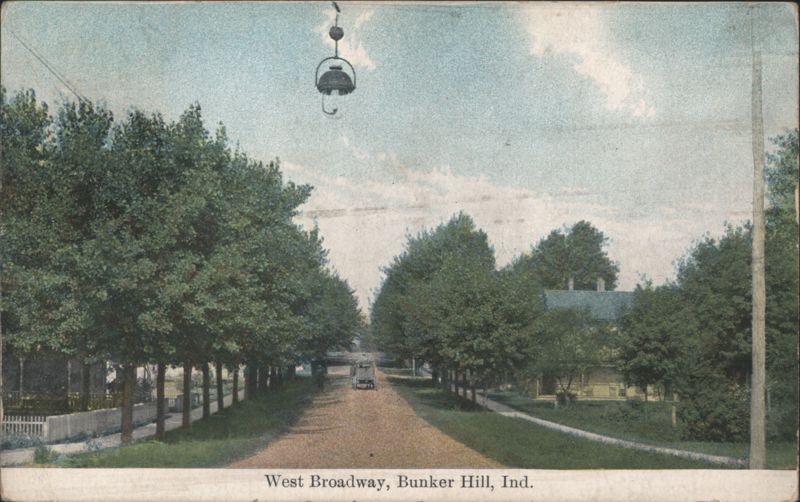 West Broadway Street Scene, Bunker Hill, IN Indiana