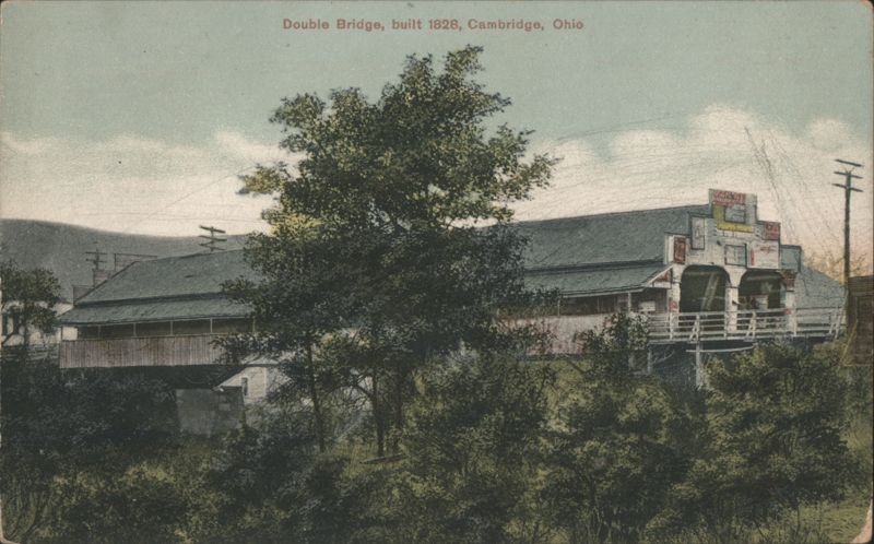 Double Bridge, built 1828, Cambridge, OH Ohio