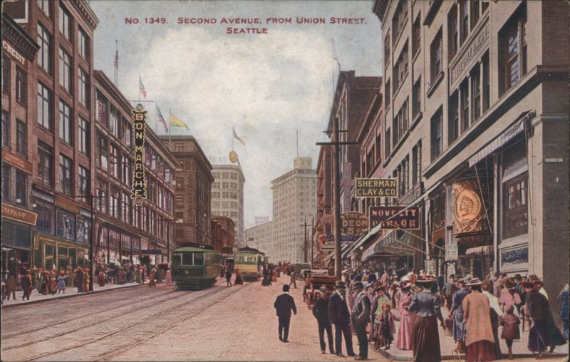 Second Avenue, From Union Street, Seattle Washington