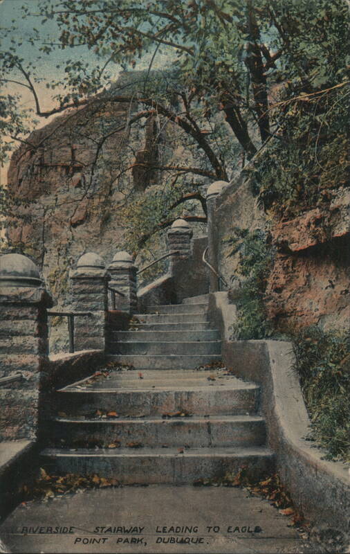 Riverside Stairway Leading to Eagle Point Park, Dubuque Iowa