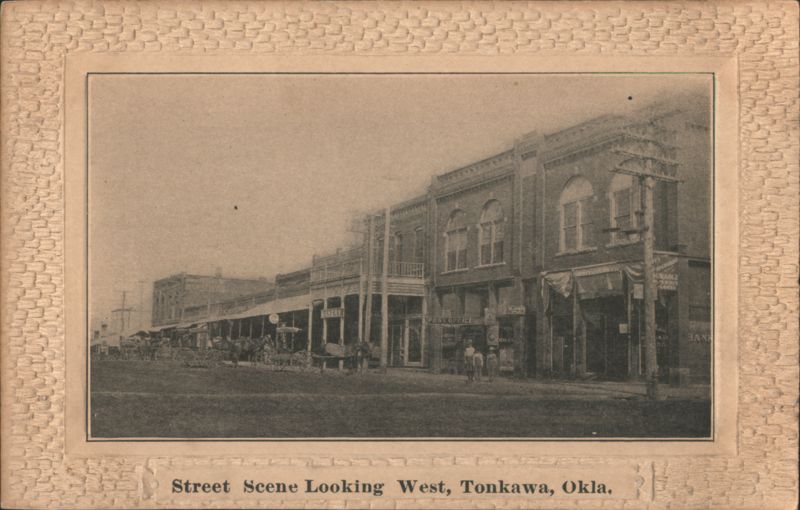 Street Scene Looking West Tonkawa Oklahoma