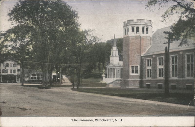 The Common, Winchester, N.H. with Tower and Steeple New Hampshire