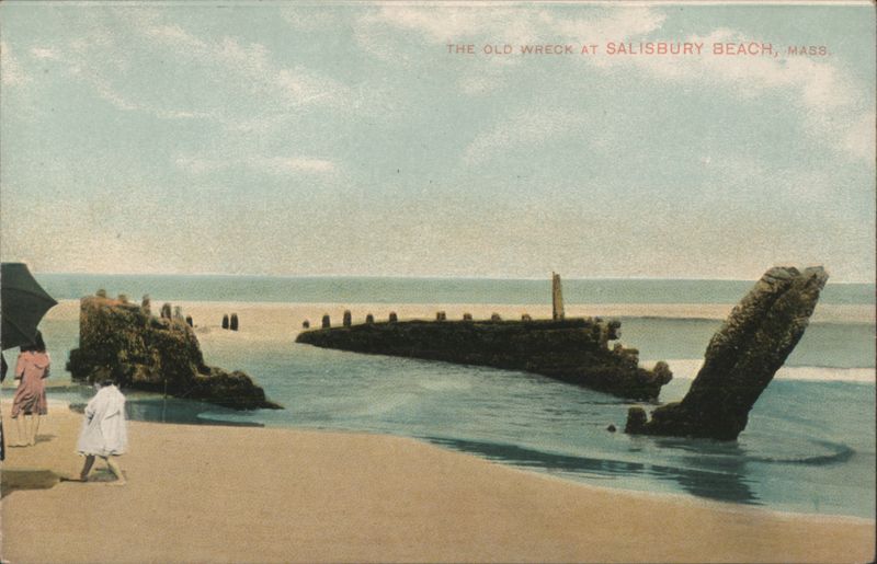 Old Wreck at Salisbury Beach, MA Massachusetts