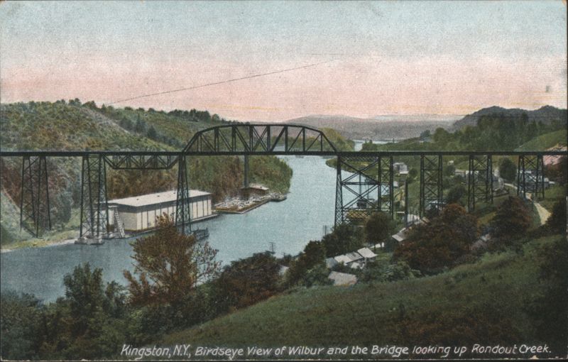 Birdseye View of Wilbur & Bridge, Rondout Creek Kingston New York