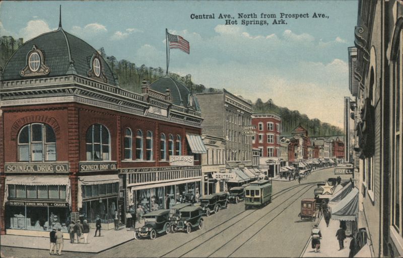 Central Ave. North from Prospect Ave., Hot Springs Arkansas