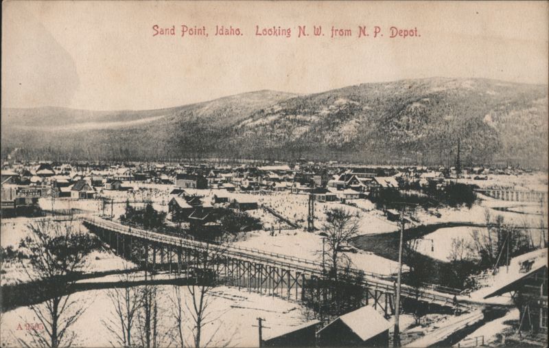Sand Point, Idaho. Looking N.W. from N.P. Depot. Sandpoint