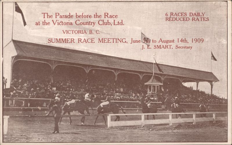 Parade before Race, Victoria Country Club, BC 1909 Canada