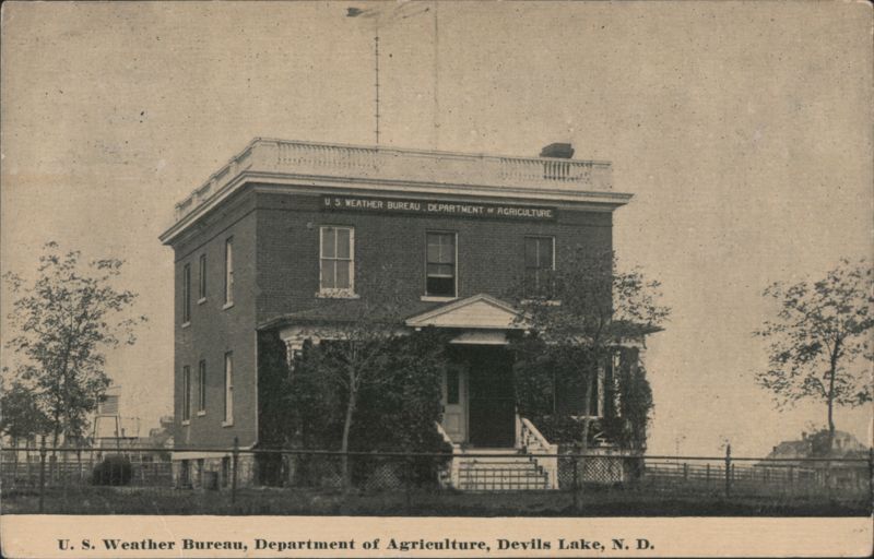 U. S. Weather Bureau, Dept of Agriculture, Devils Lake, ND North Dakota