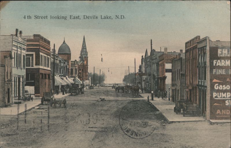4th Street looking East, Devils Lake, ND North Dakota