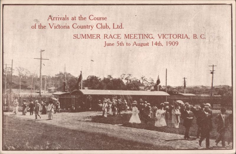 Victoria Country Club Race Meeting Arrivals, 1909 BC Canada