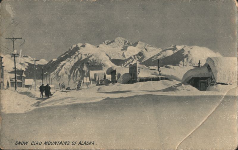 Snow Clad Mountains of Alaska Valdez