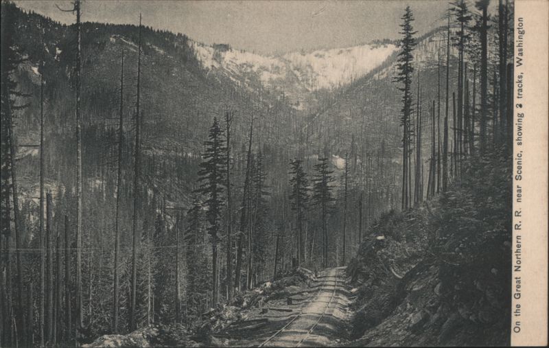 Great Northern R. R. near Scenic, 2 tracks Washington