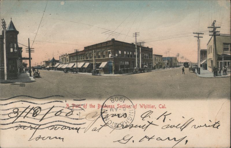 Business Section of Whittier, CA California