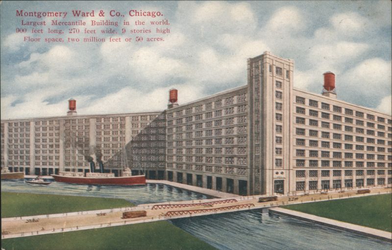 Montgomery Ward & Co., Chicago, Largest Mercantile Building Illinois