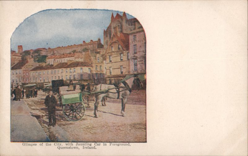 Glimpse of the City, Jaunting Car, Queenstown, Ireland