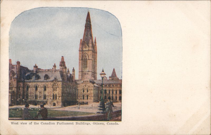West view of Canadian Parliament Buildings, Ottawa Canada