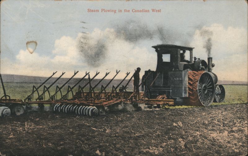 Steam Plowing in the Canadian West Farming