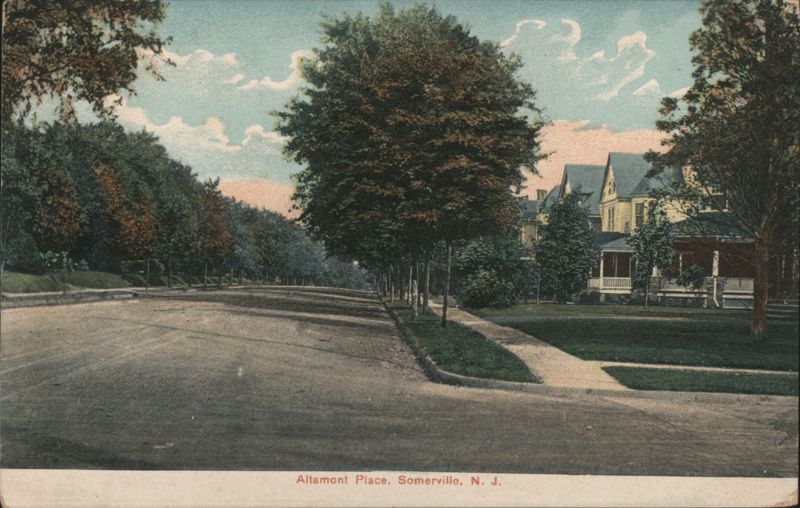 Altamont Place, Tree-Lined Street & Homes Somerville New Jersey