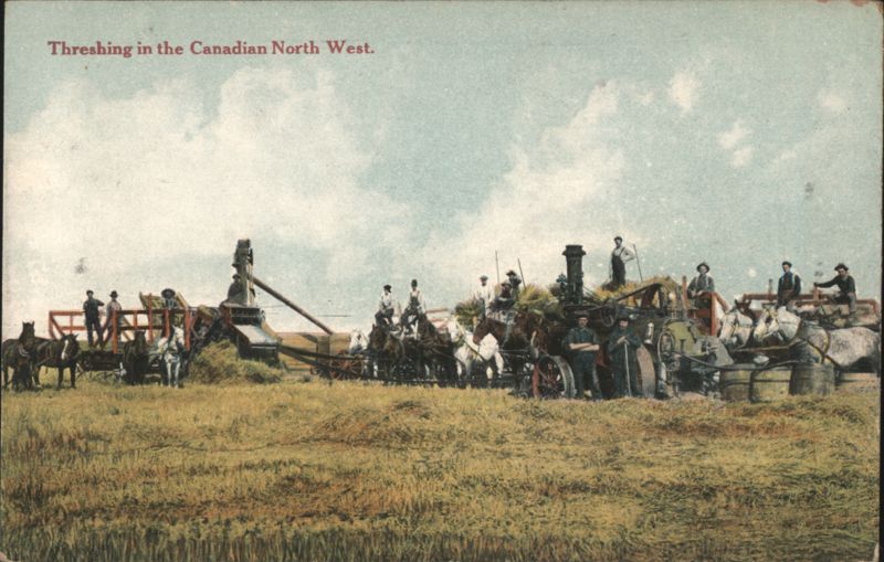 Threshing in the Canadian North West Canada Misc. Canada