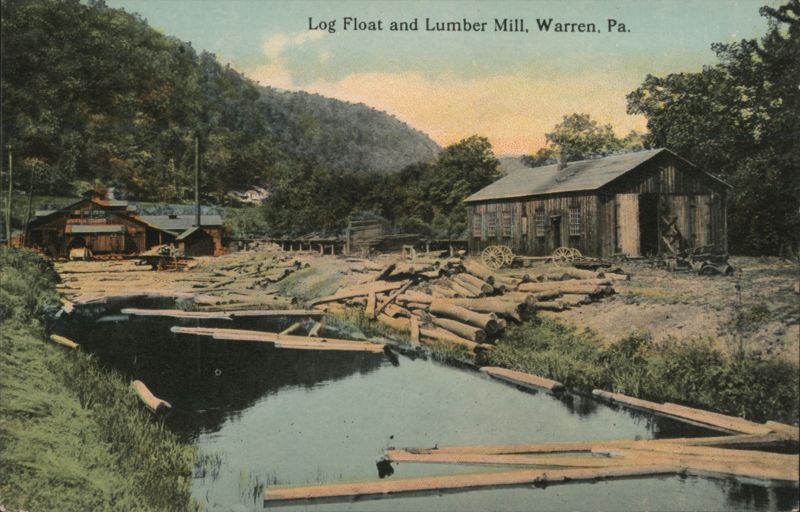 Log Float and Lumber Mill, Warren, PA Pennsylvania