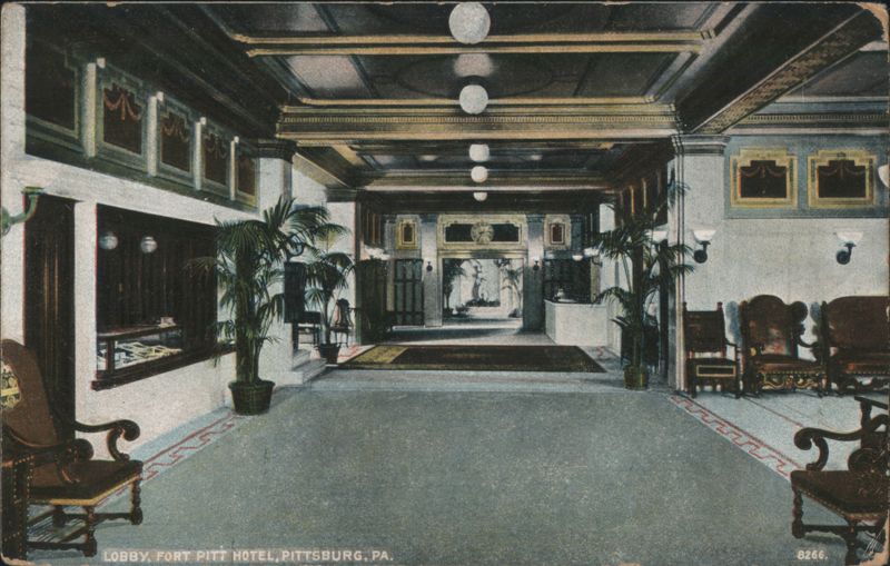 Lobby, Fort Pitt Hotel, Pittsburg, PA Pittsburgh Pennsylvania