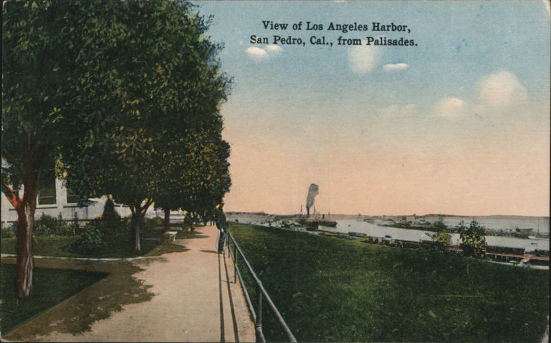 Los Angeles Harbor, San Pedro, from Palisades California