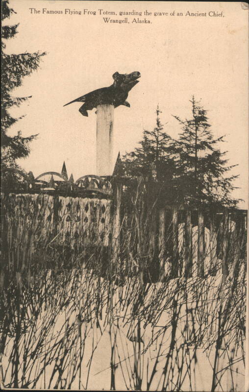 Flying Frog Totem, Ancient Chief's Grave, Wrangell, AK Alaska
