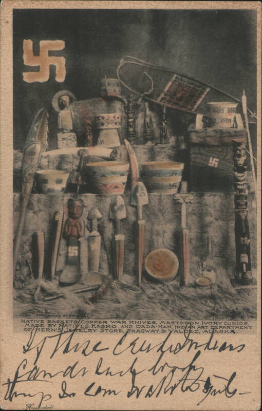 Native Baskets, Copper Knives, Mastodon Ivory Curios, Swastikas Alaska