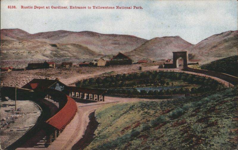 Rustic Depot, Gardiner, Entrance to Yellowstone National Park Montana