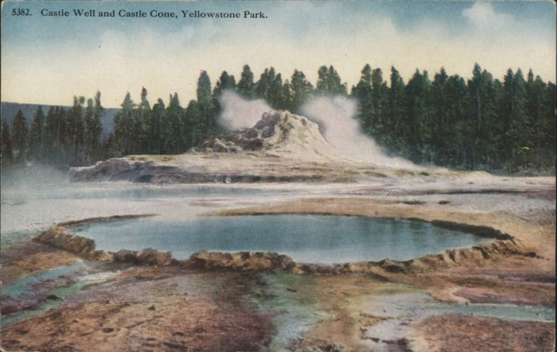 Castle Well and Castle Cone, Yellowstone Park Yellowstone National Park