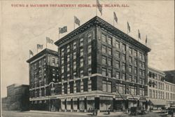 Young & McComb's Department Store, Rock Island, IL Postcard