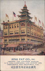 Sing Fat Co. Chinese & Japanese Bazaar, San Francisco Postcard