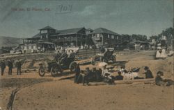 The Inn, El Pizmo, Cal. 1907 with Early Automobiles Postcard