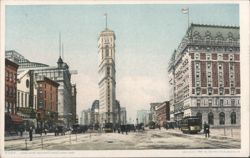 Long Acre Square (Times Square) with Times Building Postcard