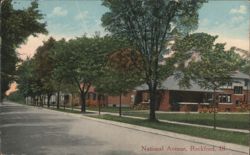 National Avenue, Rockford, Illinois Postcard