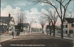 Maple Street looking toward Berry Tavern Postcard