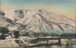Red Mountain & Colorado River, Glenwood Springs, Winter Postcard