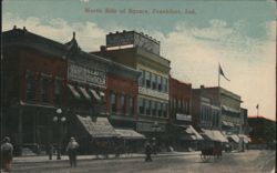 North Side of Square, Frankfort, IN Postcard