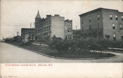 Ellis Avenue Looking South, Ashland, WI Postcard