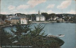 Inner Harbor with Spired Building, Manchester-by-the-sea Postcard