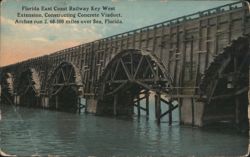 Florida East Coast Railway Key West Extension Viaduct Postcard