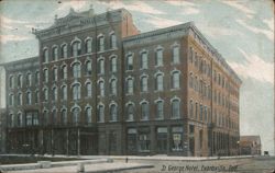 St. George Hotel, Evansville, IN Postcard