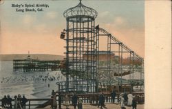 Bisby's Spiral Airship, Long Beach, CA Postcard