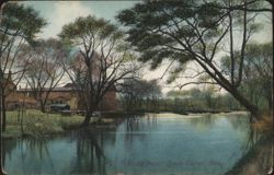 At the Pond, South Easton, MA Postcard