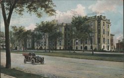Hotel Beaconsfield, Brookline, MA with Automobile Postcard
