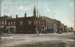Main St. Devils Lake, ND - Hodginson Drug Co. Postcard